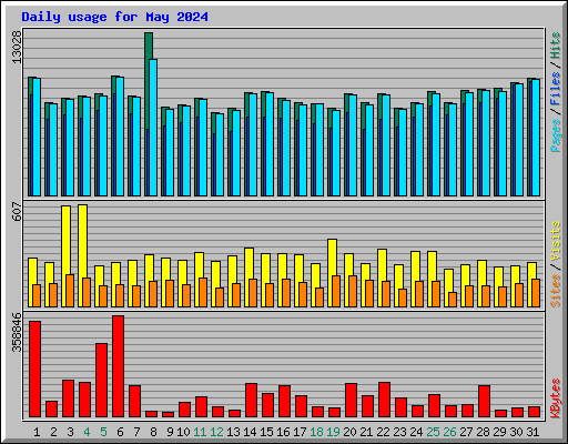 Daily usage for May 2024
