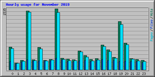 Hourly usage for November 2019