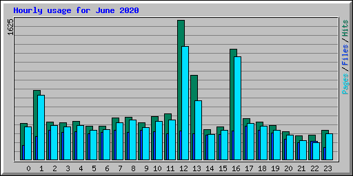 Hourly usage for June 2020