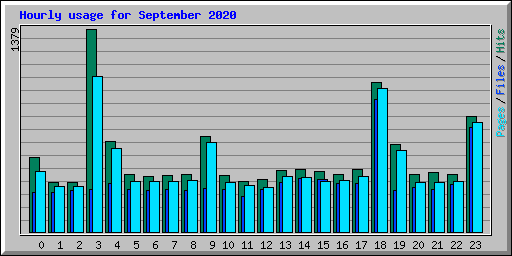 Hourly usage for September 2020