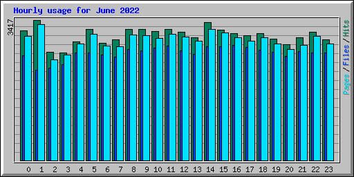 Hourly usage for June 2022