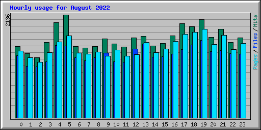 Hourly usage for August 2022