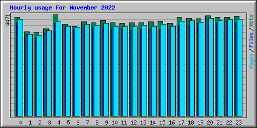 Hourly usage for November 2022
