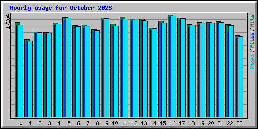 Hourly usage for October 2023